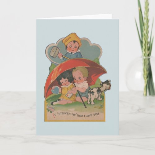 Vintage Quirky Valentine Greeting Card