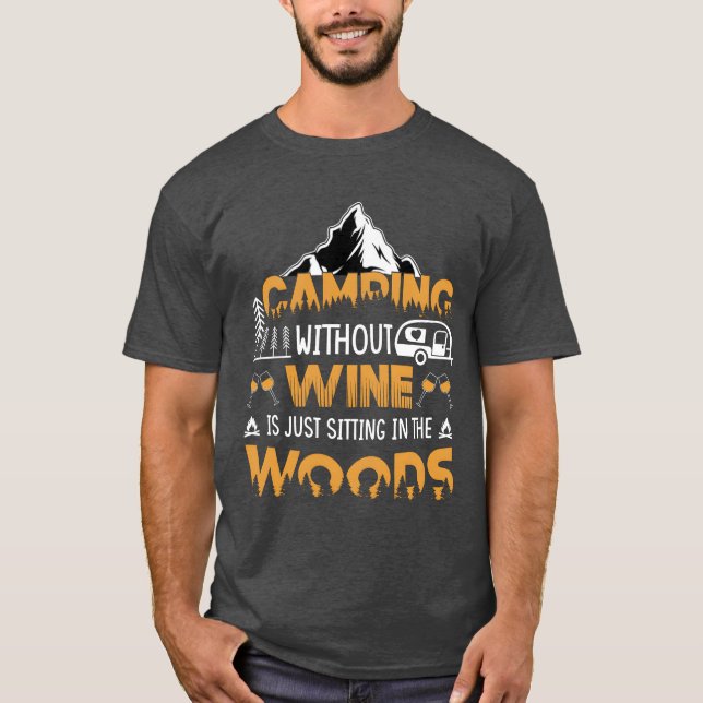 Vintage Quote Camping Adventure girl T-Shirt (Front)