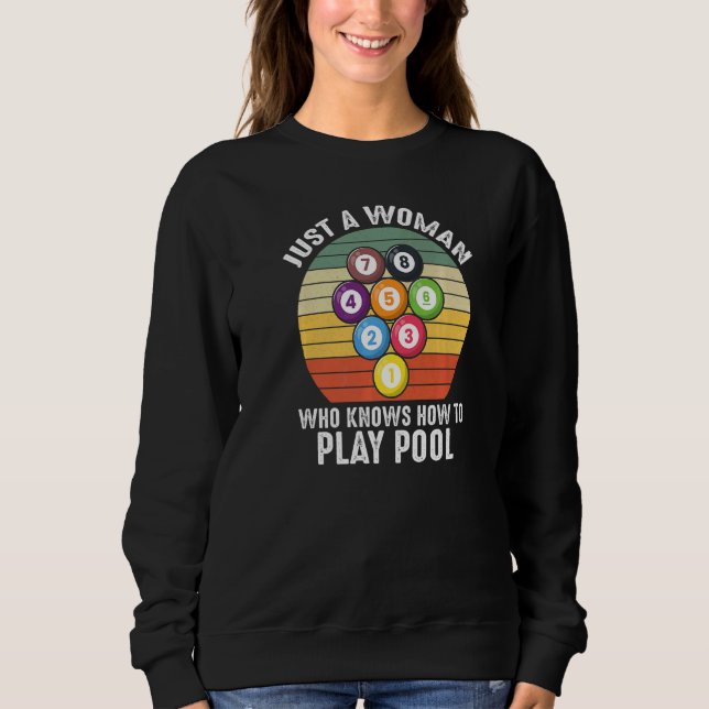 Vintage Quote Pool Billiard 8 Ball   Sweatshirt (Front)