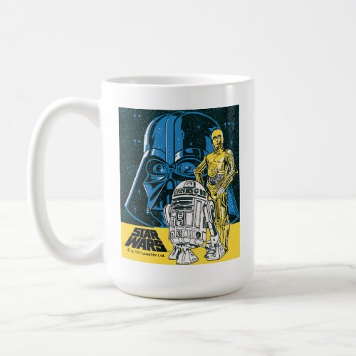 Vintage R2_D2 C_3PO Darth Vader Star Collage Coffee Mug