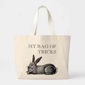 Vintage Rabbit Artisan Style Customizable Tote Bag