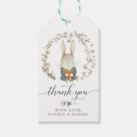 Vintage Rabbit Baby Shower Thank You Favors Gift Tags