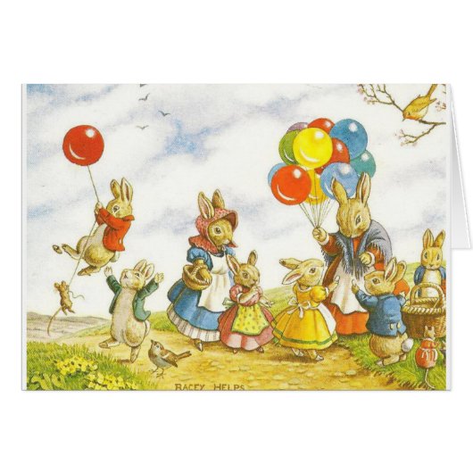 Vintage, Rabbit, Balloon Seller (Front Horizontal)