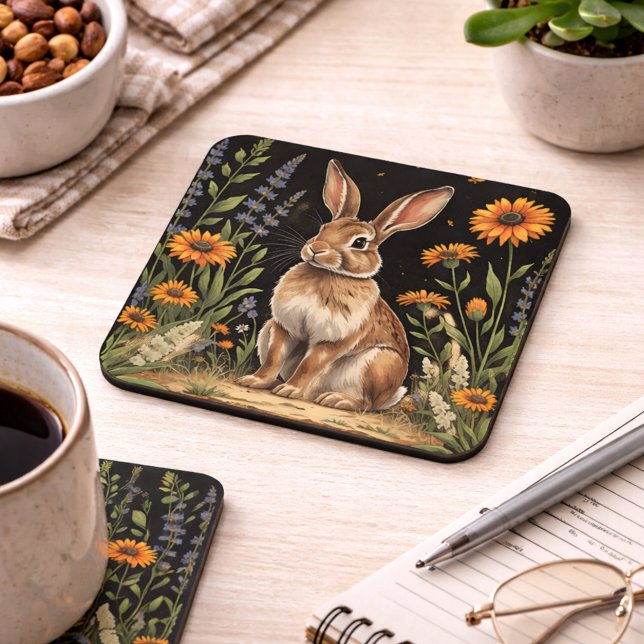 Vintage Rabbit  Beverage Coaster (Creator Uploaded)
