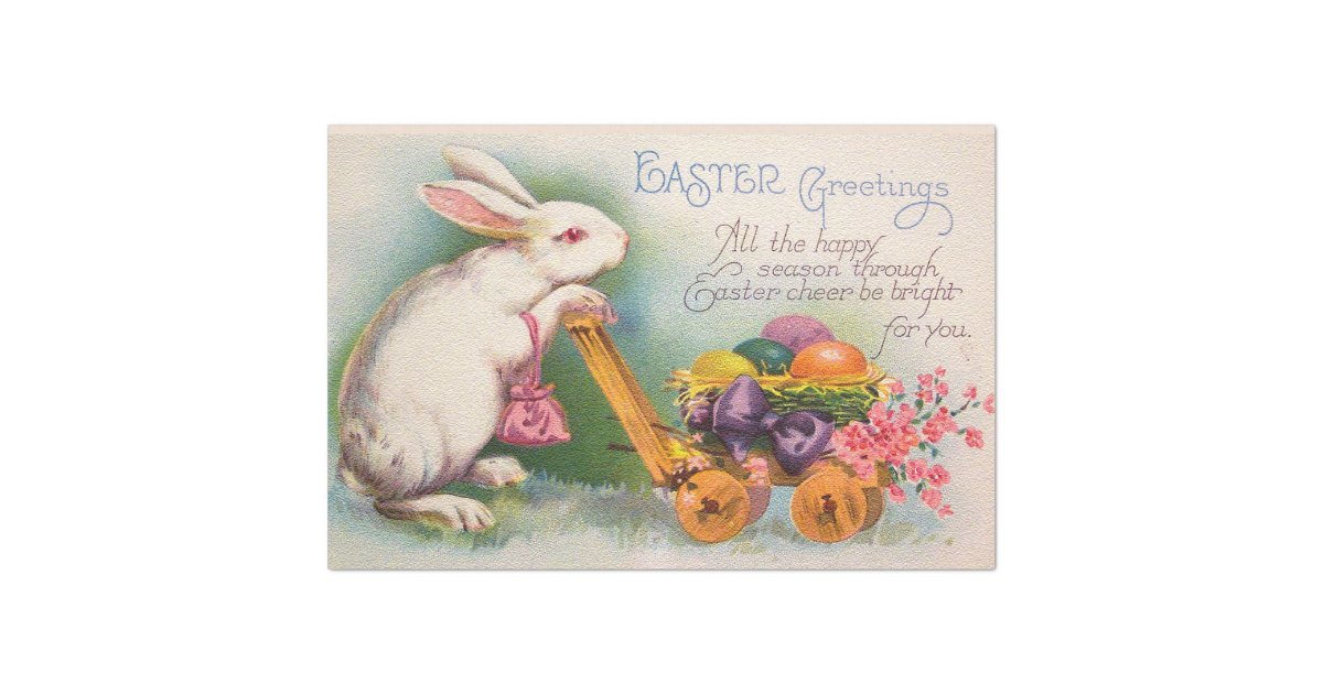 Cute Easter Bunny Pattern Mint Green Easter Egg Vintage Gift Tote Bag