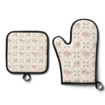 Vintage Rabbit, Fern, Butterfly and Flower Pattern
