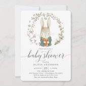 Vintage Rabbit Gender Neutral Baby Shower Invitation (Front)
