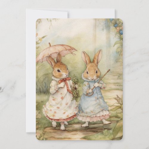 Vintage Rabbit Greeting Card