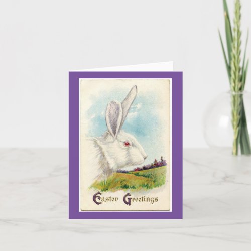 Vintage Rabbit Head Easter Card