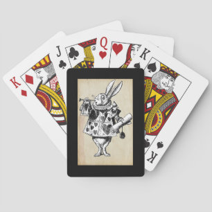 Vintage Rabbit in Hearts Poker Cards