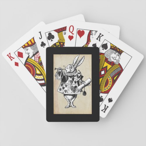 Vintage Rabbit in Hearts Poker Cards