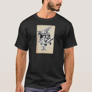 Vintage Rabbit in Hearts T-Shirt