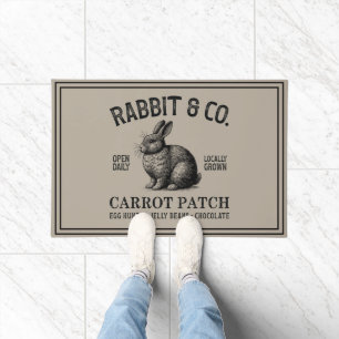 Vintage Rabbit Market Sign Doormat