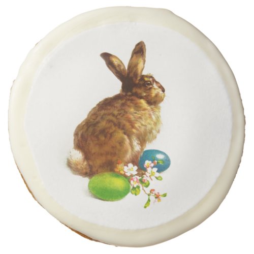 Vintage Rabbit Painting Easter Gift  Sugar Cookie