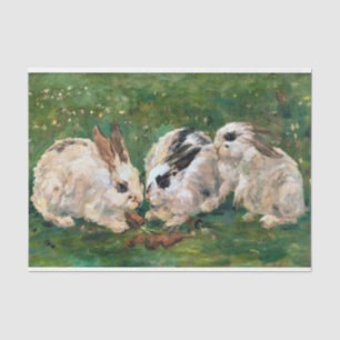 Vintage Rabbits Decoupage Decoupaging Antique Tissue Paper