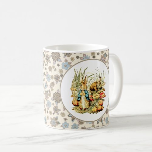 Vintage Rabbits Easter Gift Coffee Mug