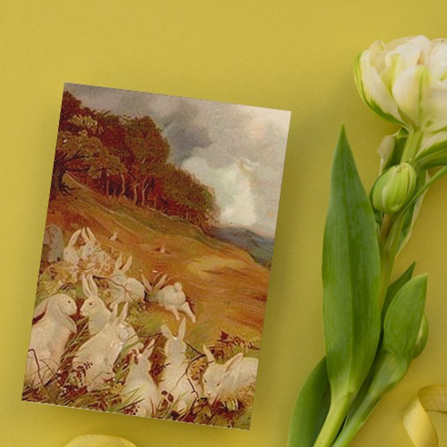 Vintage Rabbits Holiday Card (Creator Uploaded)