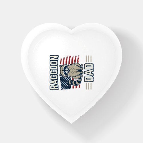 Vintage Raccoon Dad Patriotic Shirt Design_1 Paperweight