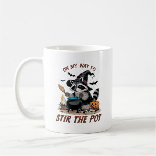 Vintage Raccoon Halloween Coffee Mug