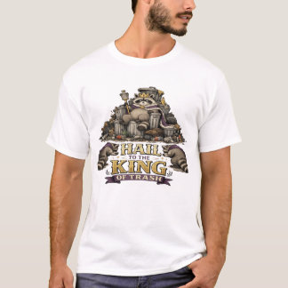 Vintage Raccoon King Of Trash Funny Wildlife Humor T-Shirt