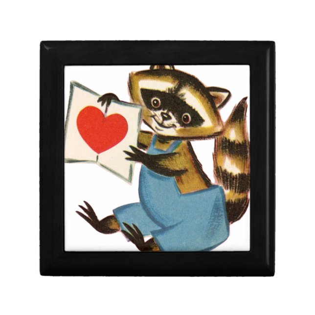 Vintage Raccoon Love Gift Box (Front)
