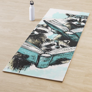 Vintage Raccoon Readers Club Yoga Mat