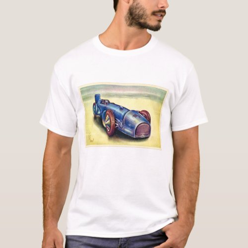 Vintage Race Car 1932 Napier_Campbell Blue Bird T_Shirt