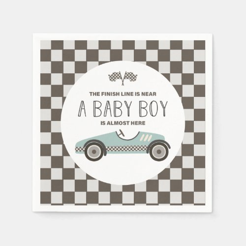 Vintage Race Car Baby Shower Napkins