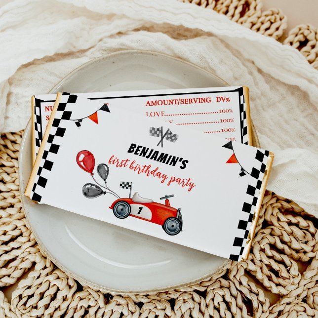 Vintage Race Car Birthday Hershey Bar Favors (Creator Uploaded)