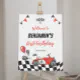 Vintage Race Car Birthday Welcome Sign | Zazzle