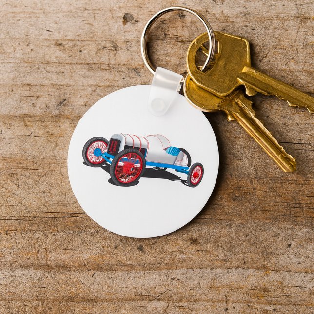 Vintage Race Car Classic Auto Keychain (Creator Uploaded)