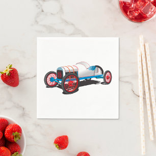 Vintage Race Car Classic Auto Napkins