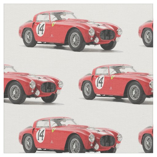 Vintage Race Car Fabric
