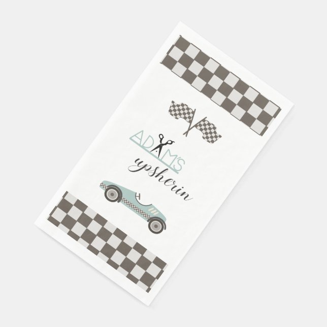 Vintage Race car  Paper Guest Towels (Corner)