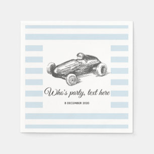 vintage, race car, racer, Cocktail Paper Napkins