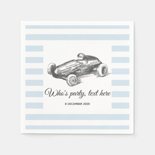 vintage race car  racer Cocktail Paper Napkins