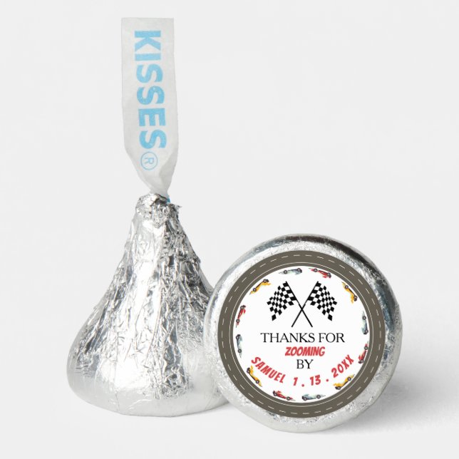 Vintage Race Car Sweet Chocolate Hershey®'s Kisses® (Front)