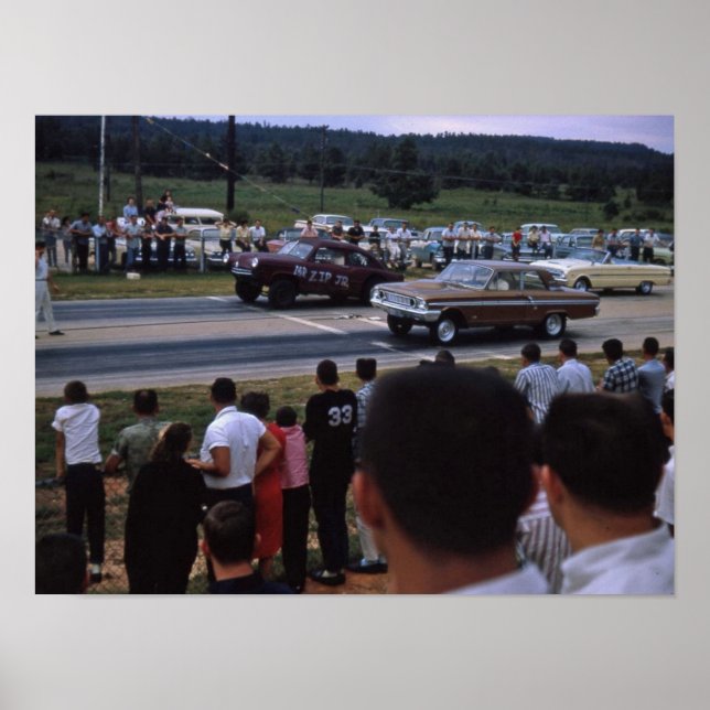 Vintage race cars poster (Front)
