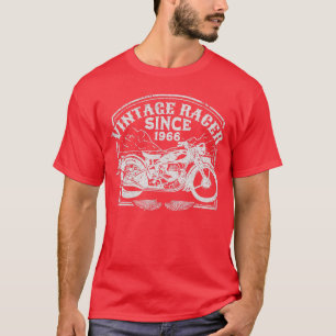 Vintage Racer Since 1966 Retro Motorbike Motorcyc T-Shirt