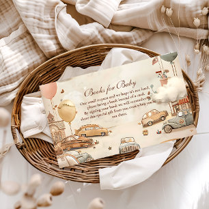 Vintage Racing Baby Shower Books for Baby  Enclosure Card