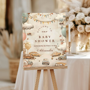 Vintage Racing Baby Shower Foam Board