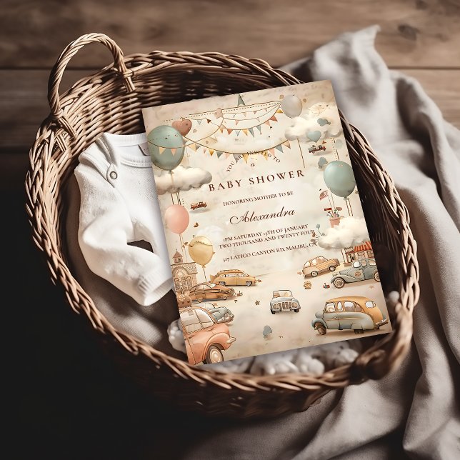 Vintage Racing Baby Shower Invitation (Creator Uploaded)