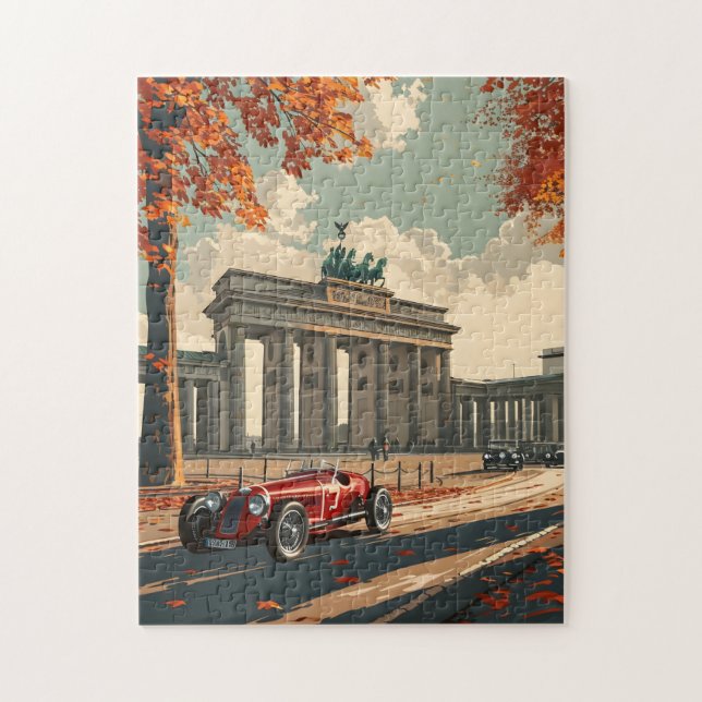 Vintage racing car in Berlin Jigsaw Puzzle (Vertical)
