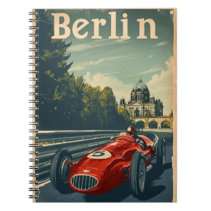 Vintage Racing Car in Berlin Notebook