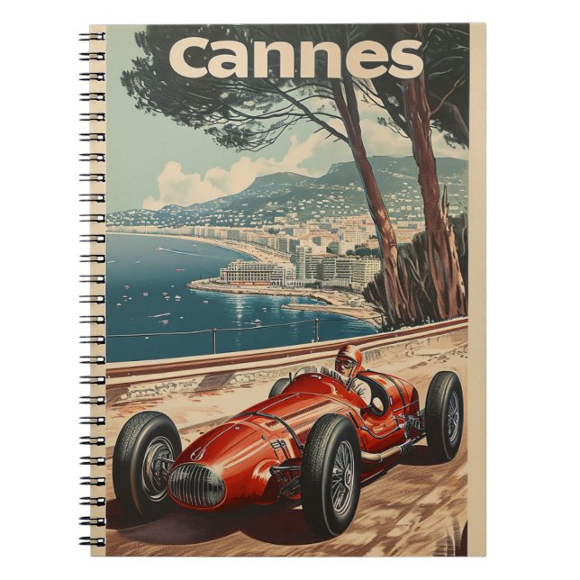 Vintage Racing Car in Cannes Notebook (Front)