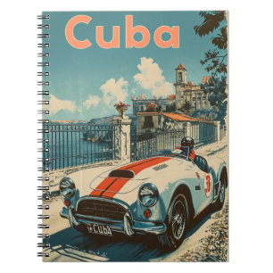 Vintage Racing Car in Cuba Notebook