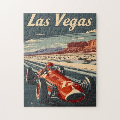Vintage Racing Car in Las Vegas  Jigsaw Puzzle