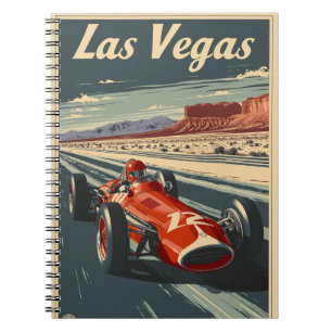 Vintage Racing Car in Las Vegas Notebook