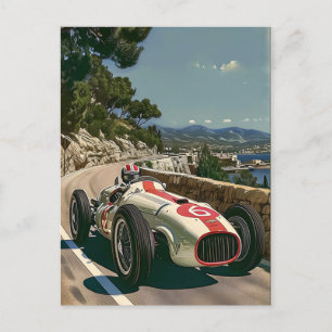 Vintage Racing Car in Mallorca Postcard