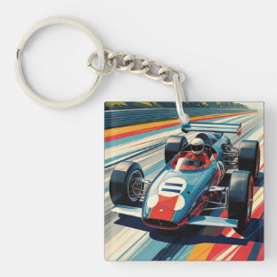 Vintage Racing Car T-Shirt   Classic Motorsport Ap Keychain